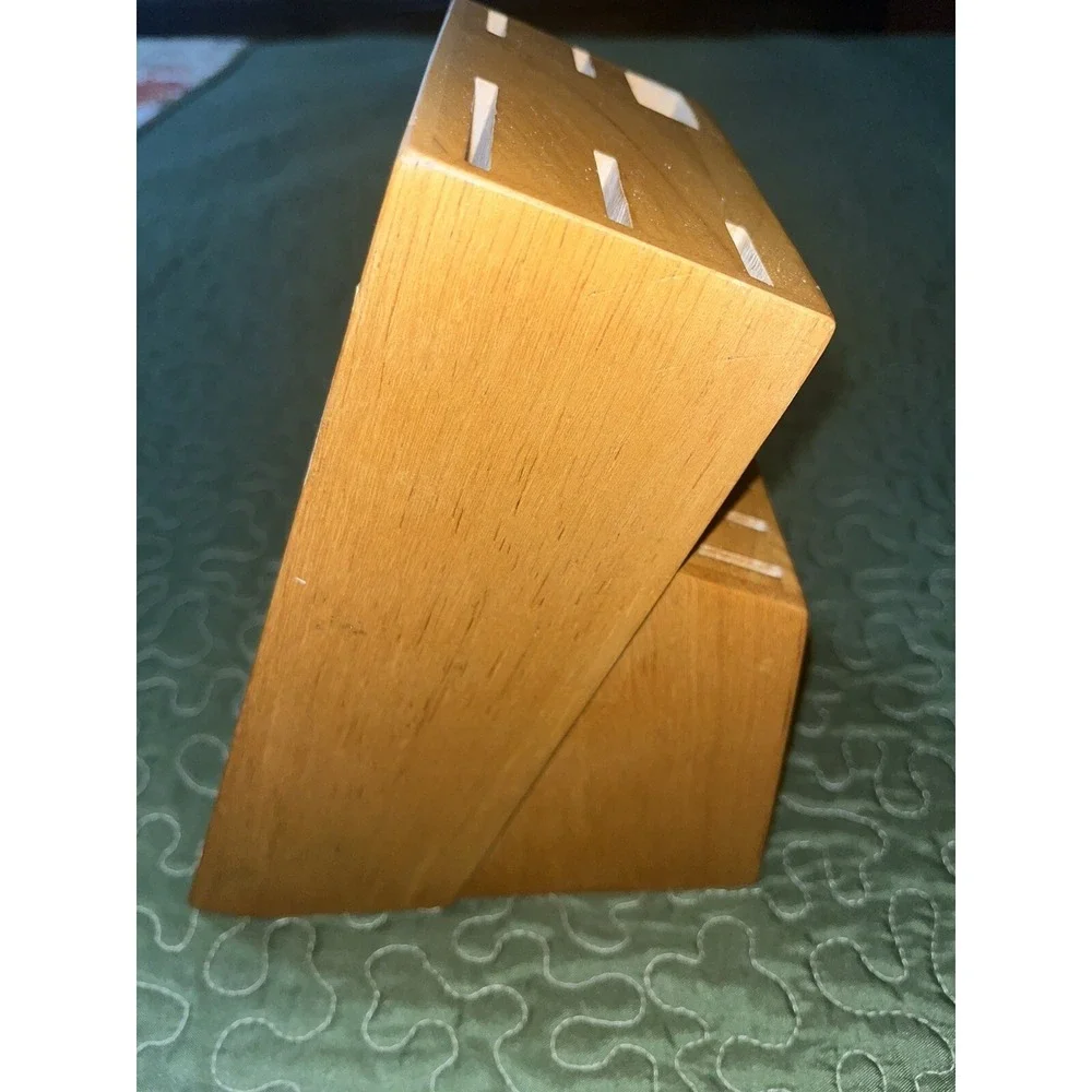 Chicago Cutlery Wood Knife 14 Slot Storage Holder BLOCK ONLY Light Wood